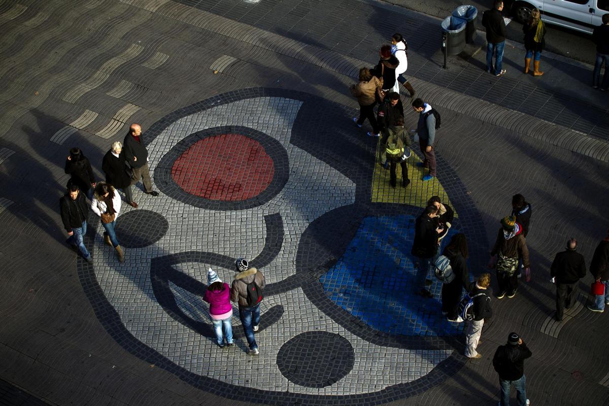 El mosaico de las Ramblas.