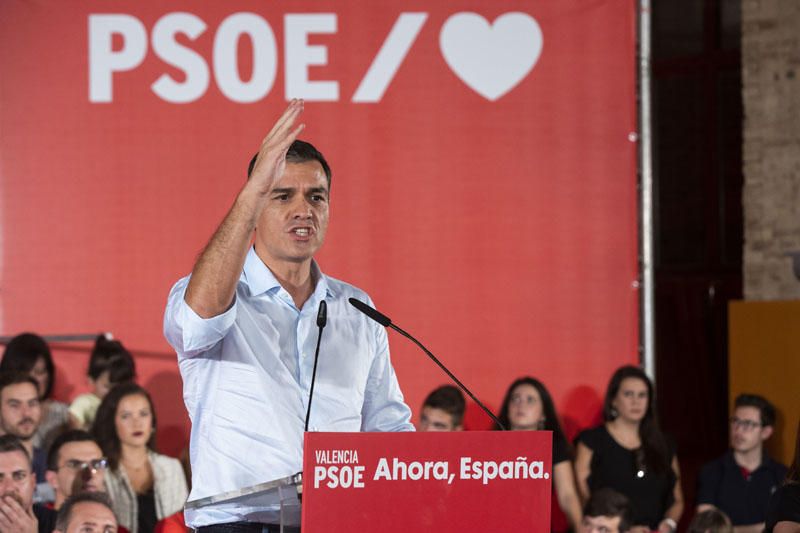 Mitin de Pedro Sánchez en València