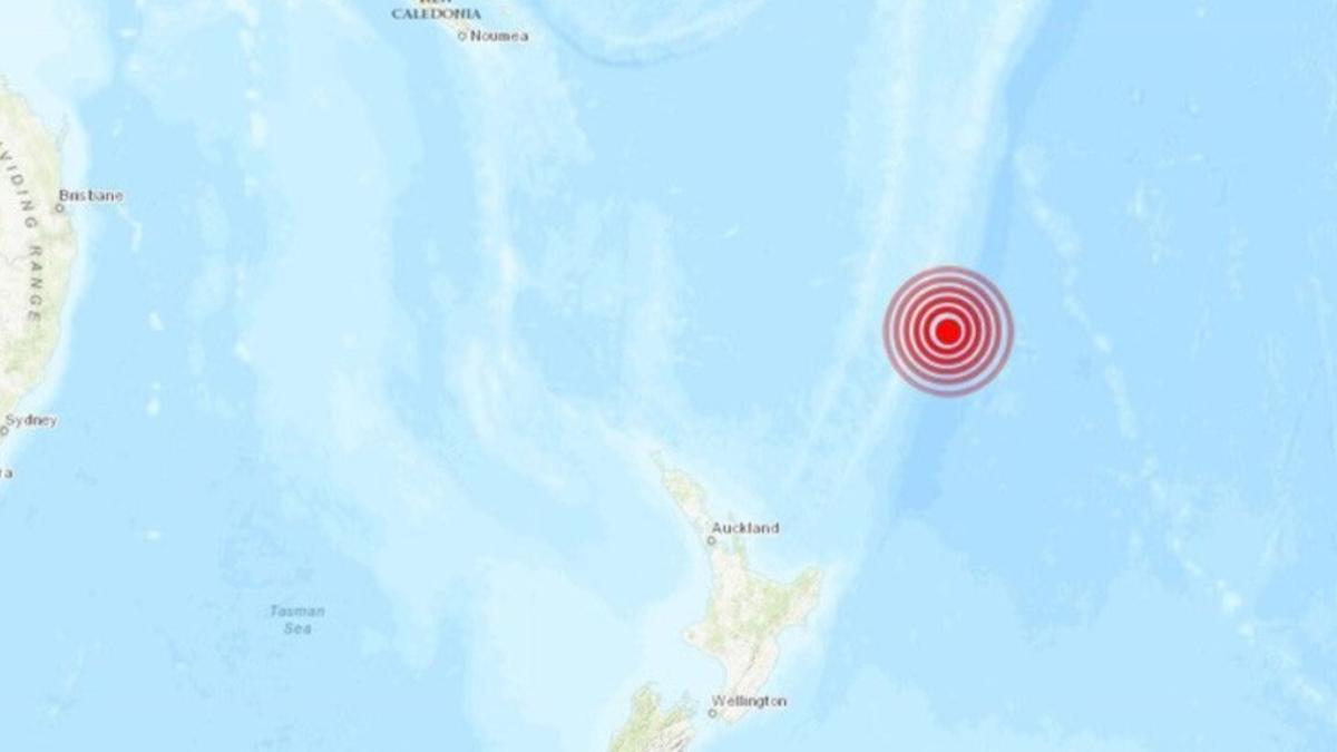 Se registró un seísmo de 7.2 grados a 104 kilómetros al norte de Nueva Zelanda