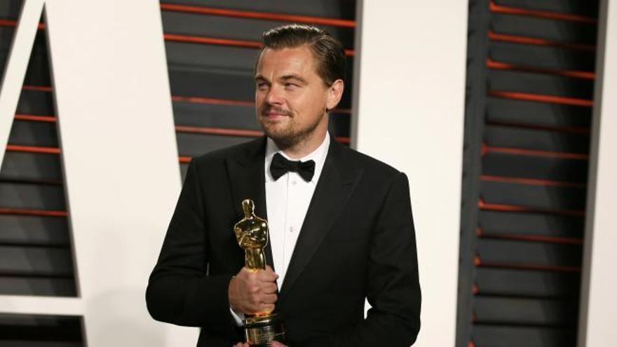 Leonardo DiCaprio, emocionado en los post-Oscars