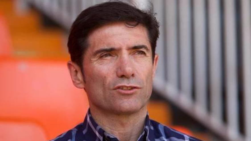 Marcelino García Toral, en el estadio de Mestalla.