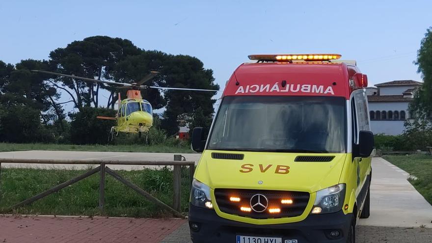 Evacuado en helicóptero tras sufrir un infarto en Xàbia