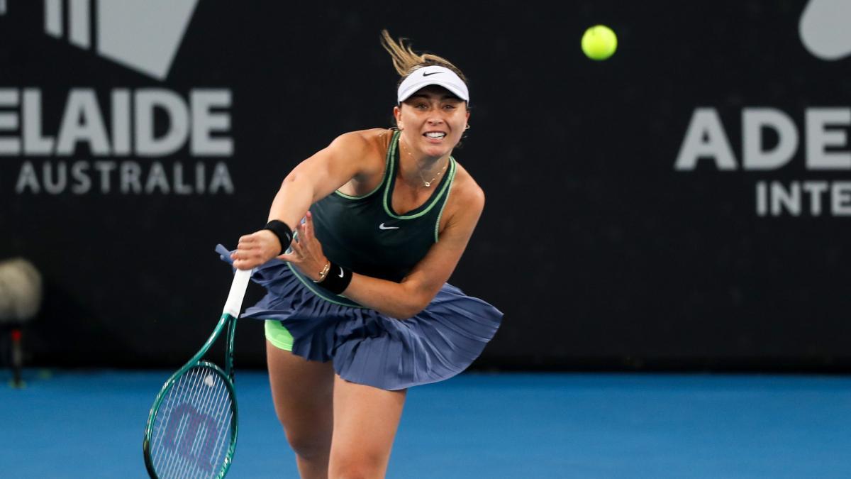 Paula Badosa, en uno de sus partidos de este año en Australia