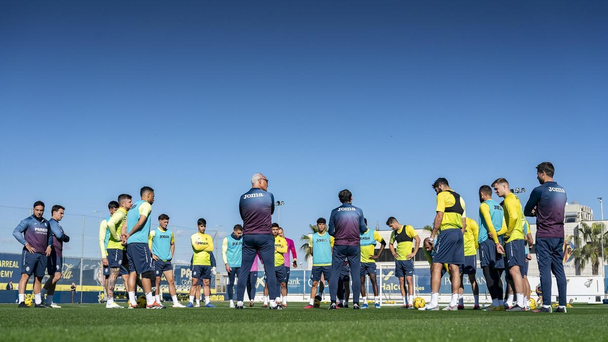 El entrenamiento del Villarreal, con vistas al partido ante el Getafe