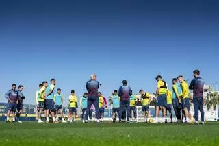 El entrenamiento del Villarreal con vistas al partido ante el Getafe