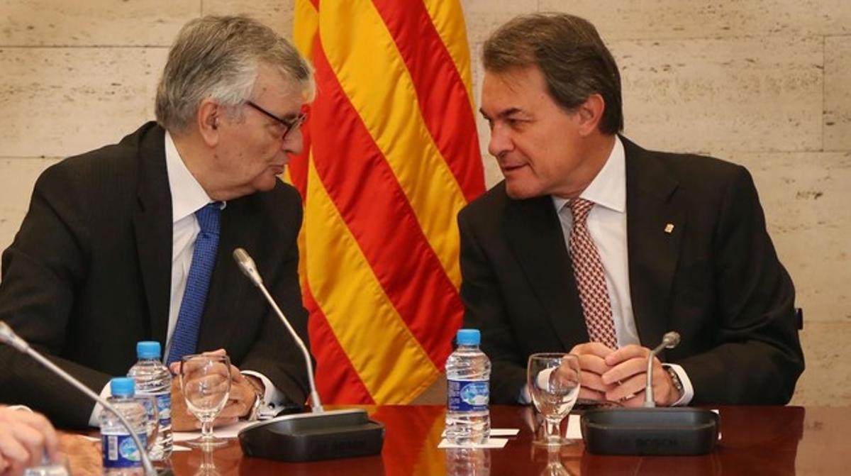 El fiscal general de l’Estat, Eduardo Torres-Dulce, i el president de la Generalitat, Artur Mas, el 8 de juliol.