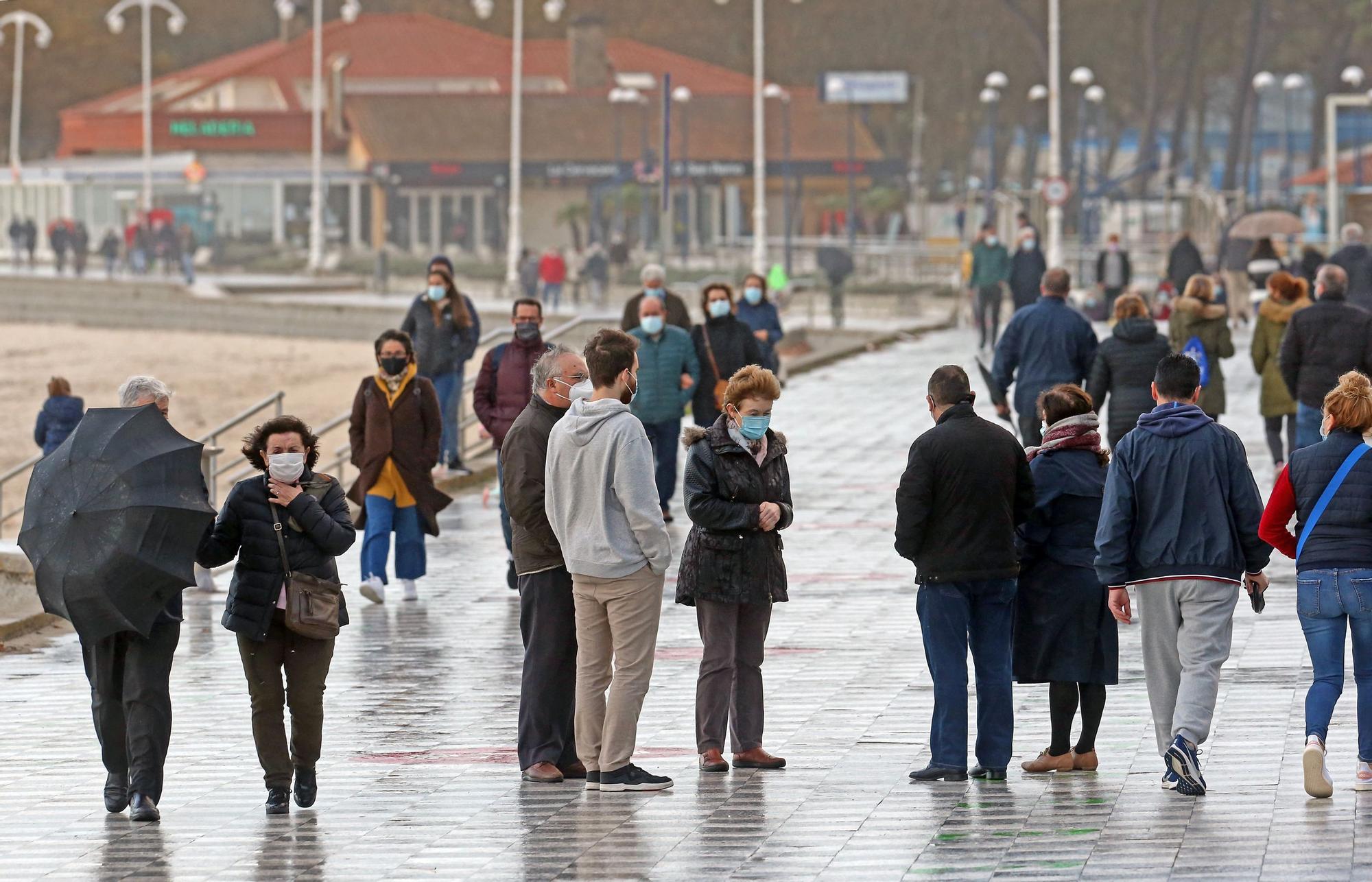 Día de fuertes vientos y lluvia en Vigo