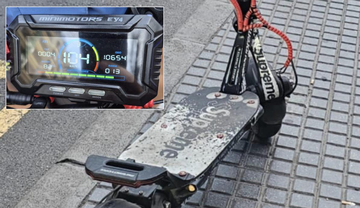 Fotografías de la patineta eléctrica.