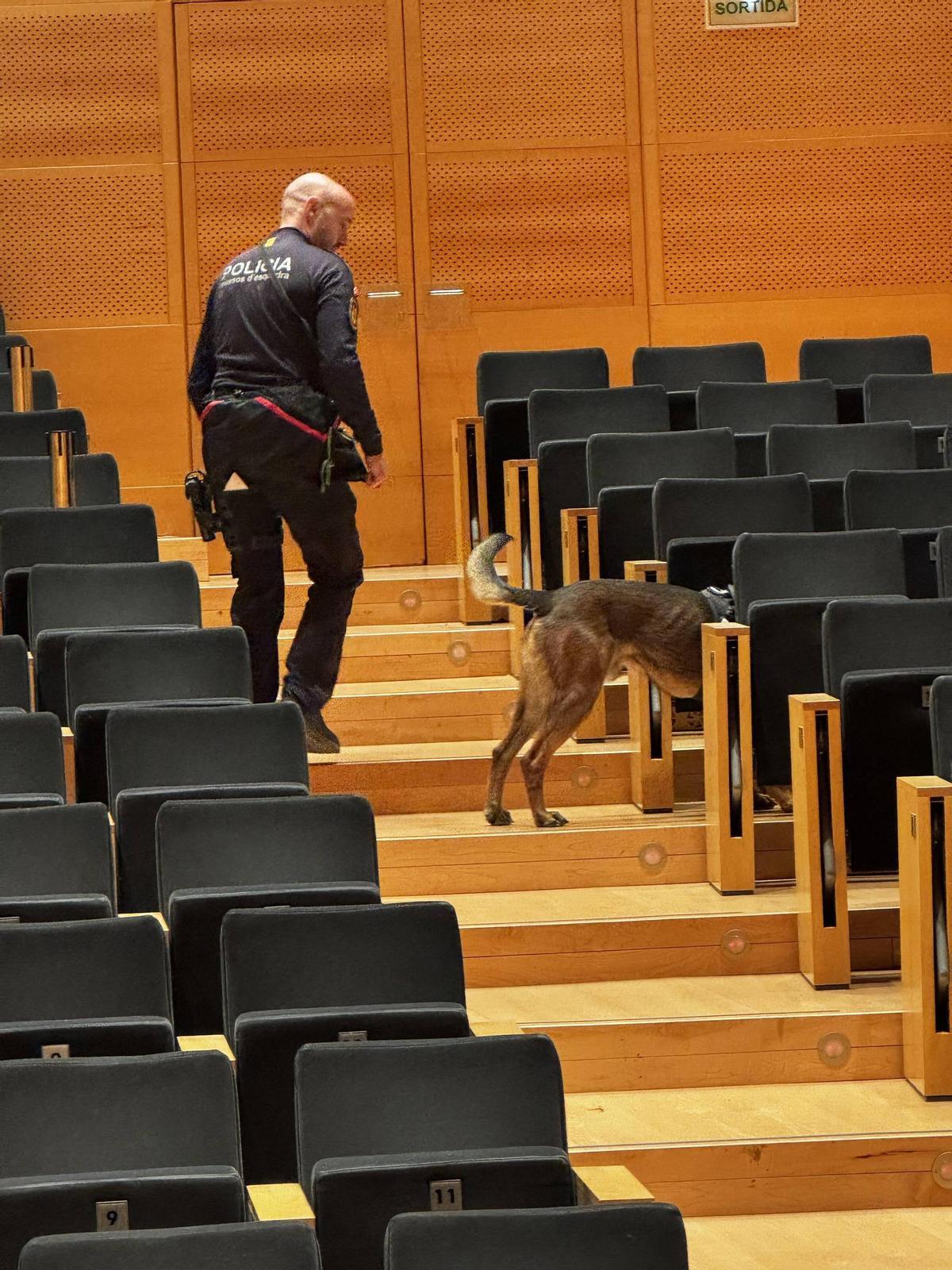 Efectius durant un servei a l’Auditori de Girona.