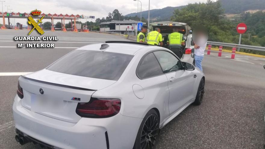 Cazado a 170 km/h en la autopista en Vilaboa y da positivo por drogas