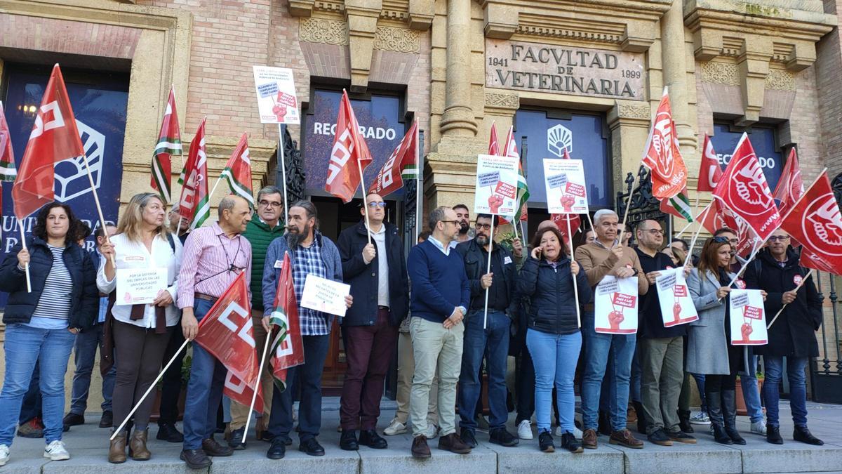 Protesta en el rectorado de la UCO.