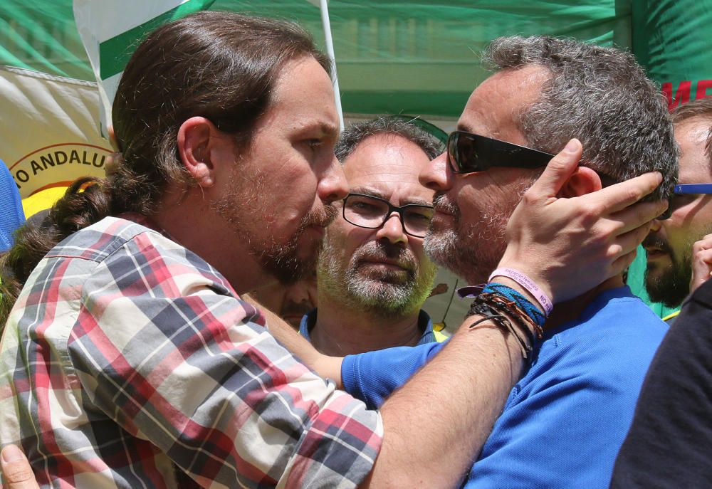 Manifestación de los bomberos de Málaga