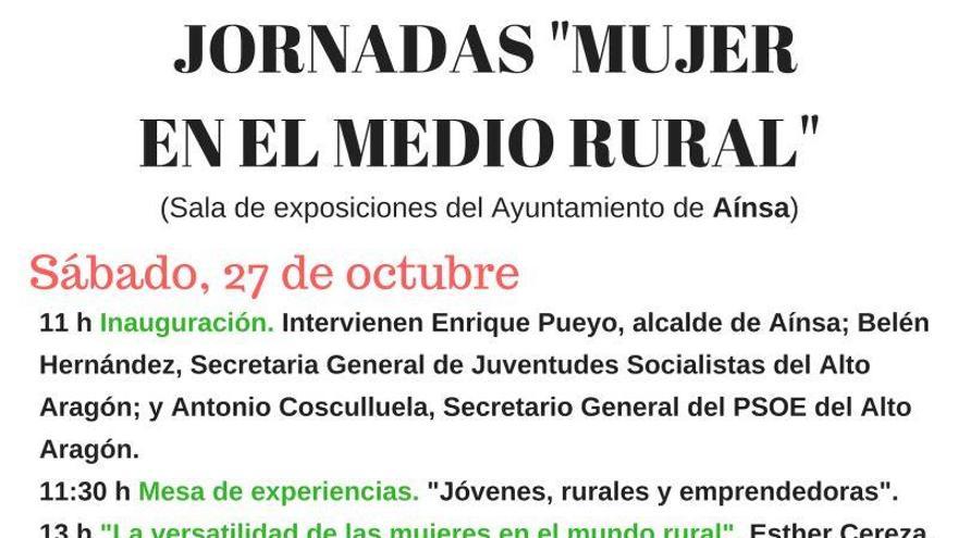 Las jornadas &quot;Mujer en el medio rural&quot; se celebran este fin de semana en Aínsa