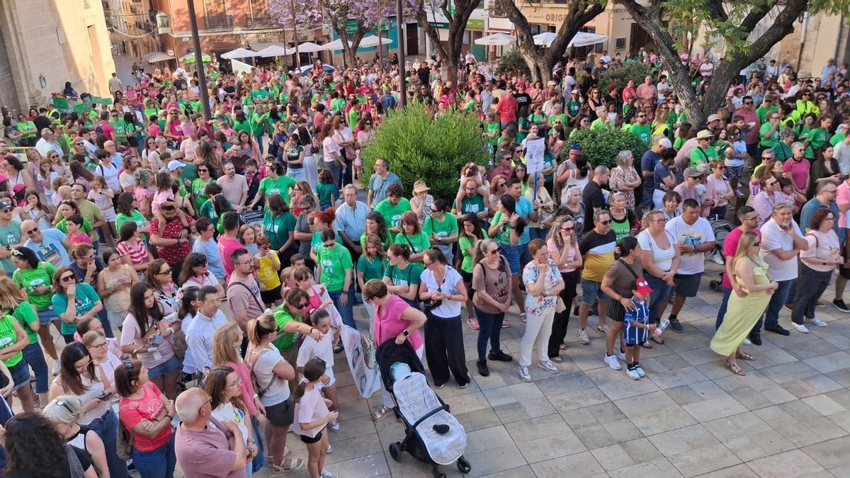 La protesta que ha tenido lugar esta tarde en Dénia
