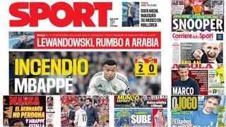 El incendio con Mbappé, en las portadas de hoy