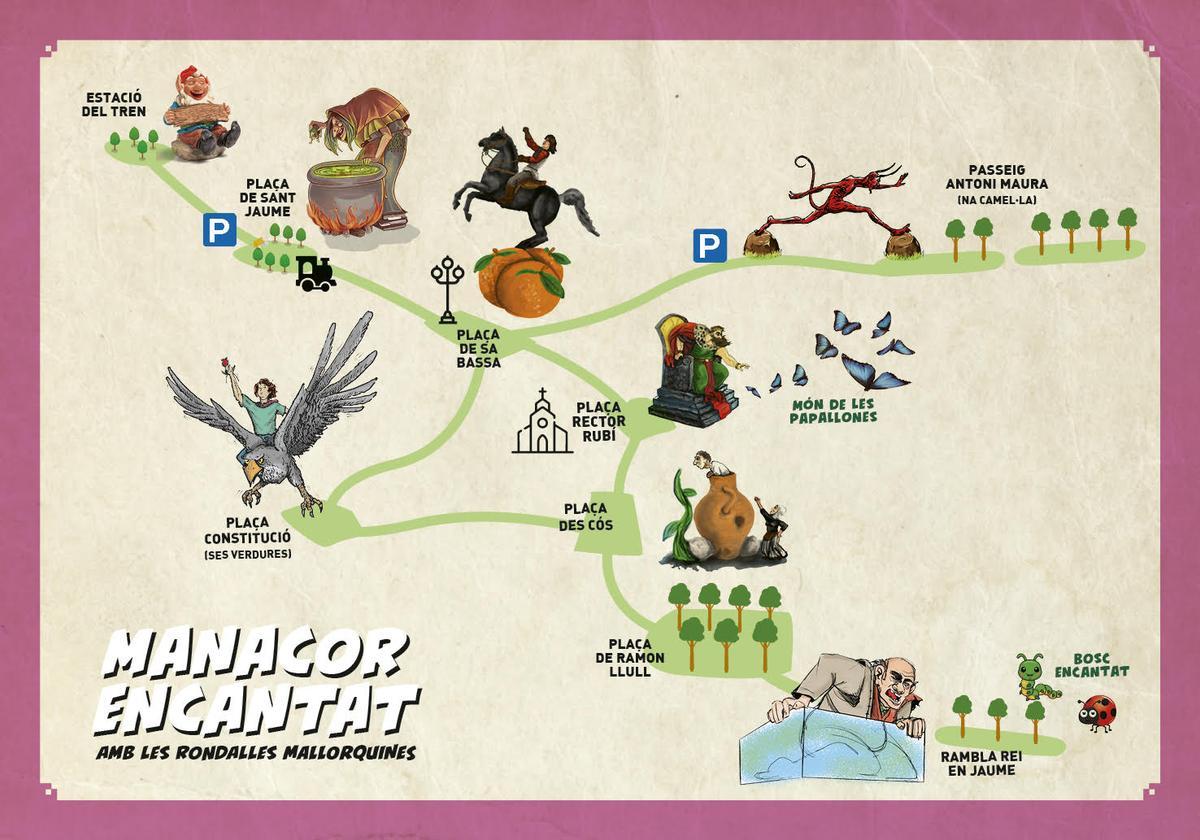 Manacor Encantat: Consulte aquí la ruta para visitar las ocho figuras inspiradas en las 'Rondalles mallorquines' y las actividades organizadas