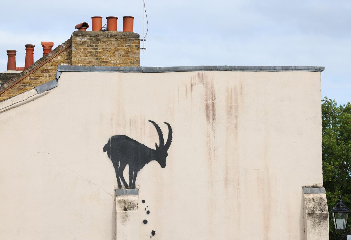 La nueva obra del artista urbano Banksy en el barrio de Richmond, al suroeste de Londres