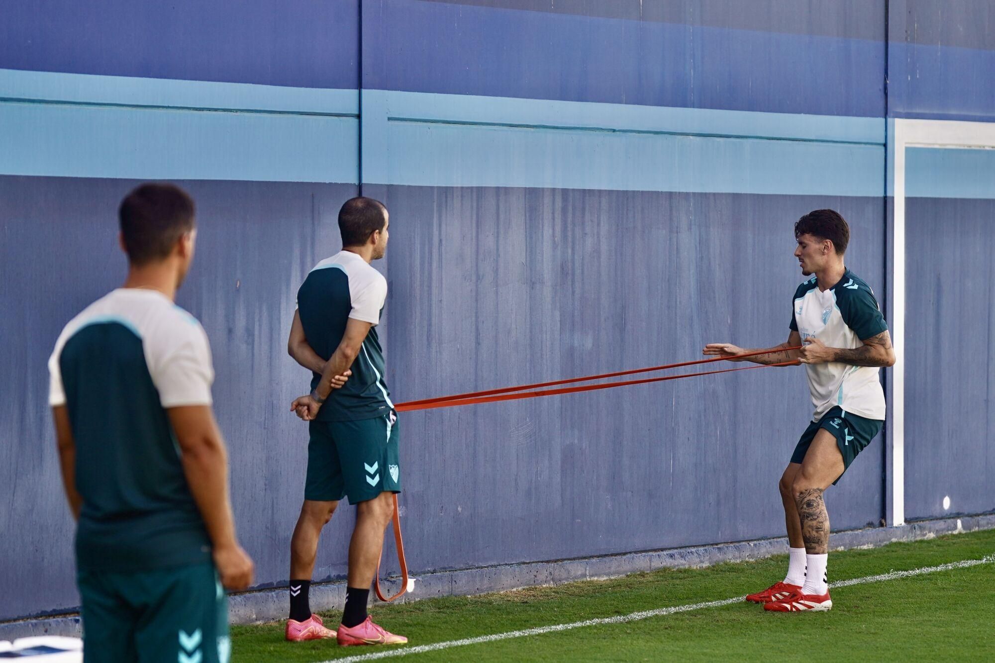 Primer entrenamiento del Málaga CF para la pretemporada