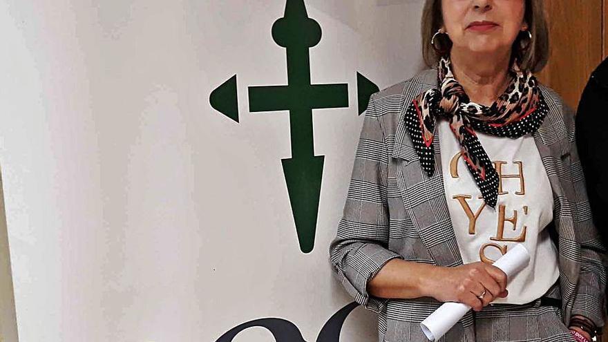 La presidenta de la AECC, Carmen Prieto, en la sede de Benavente. | E. P.