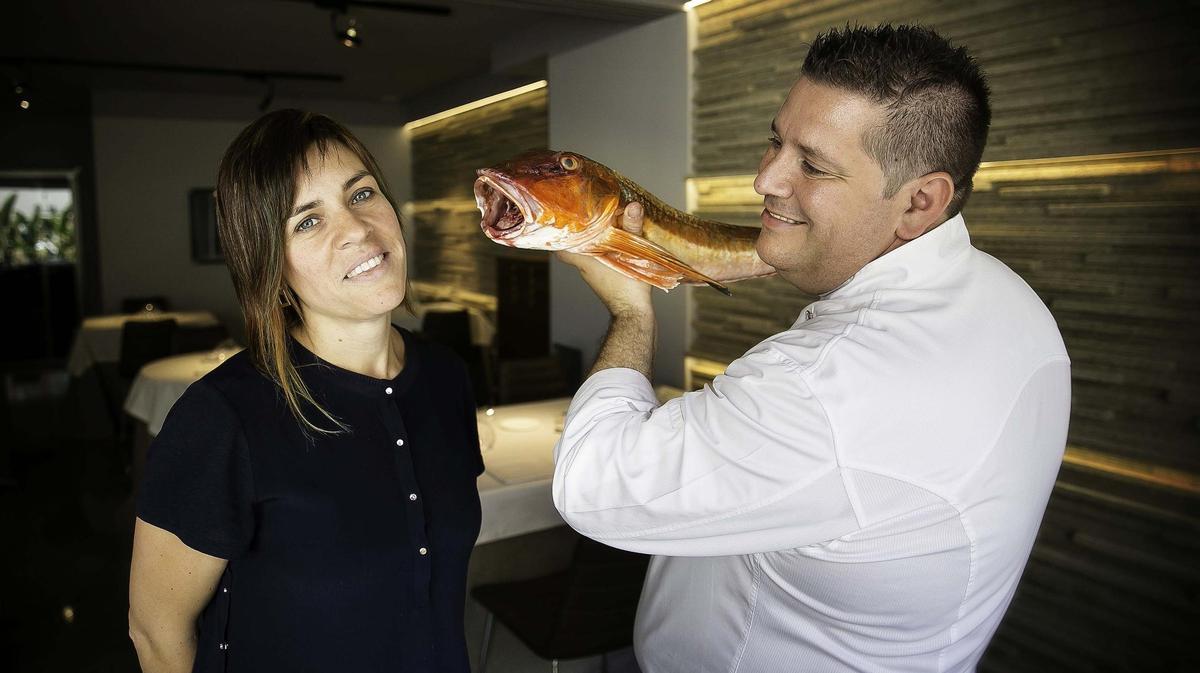 Mar Gómez, Víctor Quintillà y una estupenda ’lluerna’.