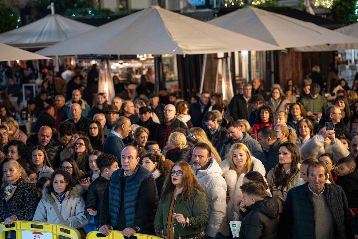Un momento del espectáculo de ayer por la noche.
