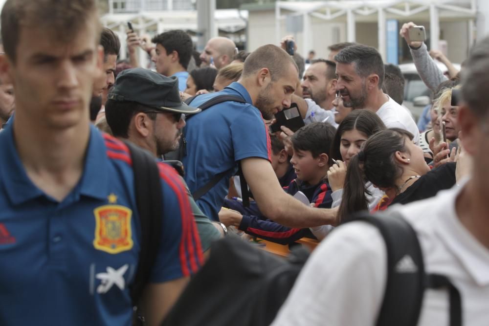 La selección española ya está en Asturias