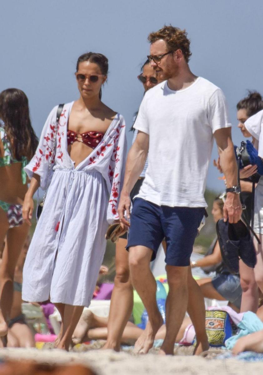 Alicia Vikander y Michael Fassbender en Formentera