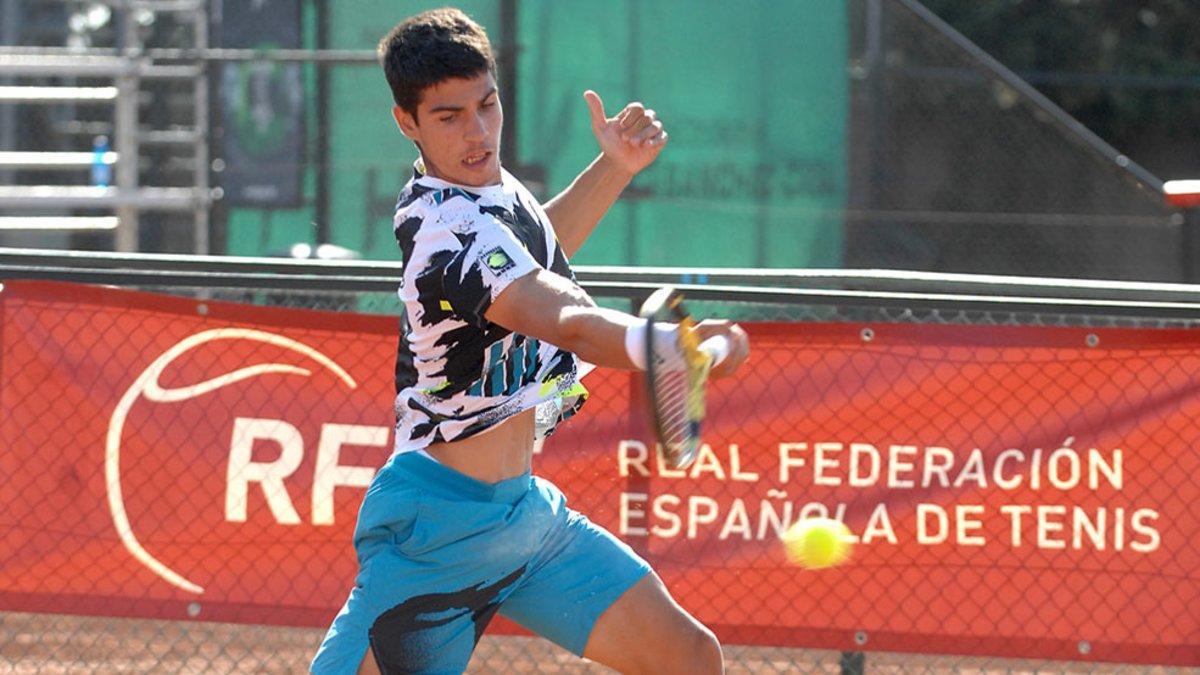 Carlos Alcaraz, durante su debut