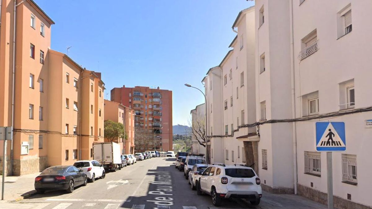 Edificis del carrer Pau Muntades al Barri Montserrat d'Igualada
