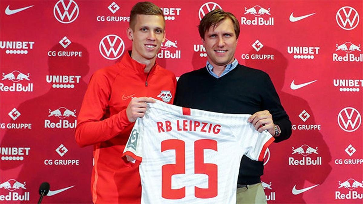 Dani Olmo es presentado por el RB Leipzig