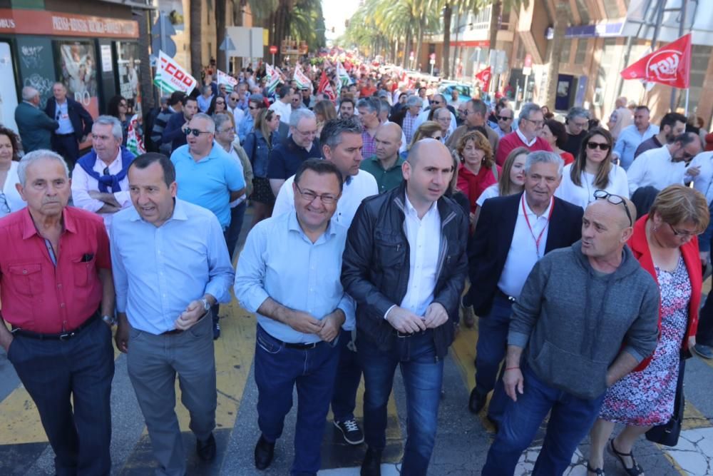 Manifestación del Primero de mayo en Málaga
