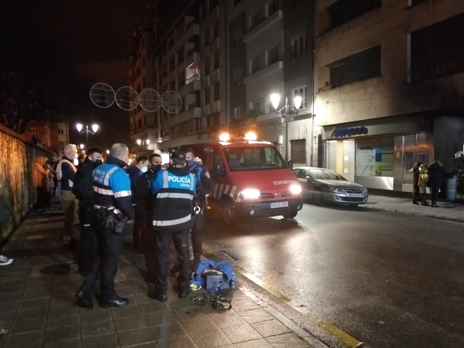Incendio en Oviedo en la noche de Reyes