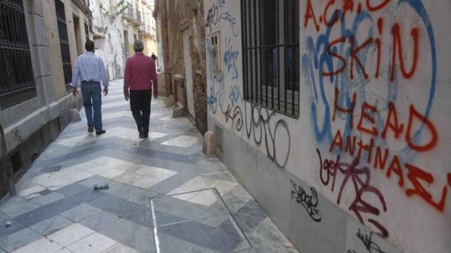 Las pintadas en las calles, una infracción que apenas se castiga. En 2012 se impusieron cuatro multas.