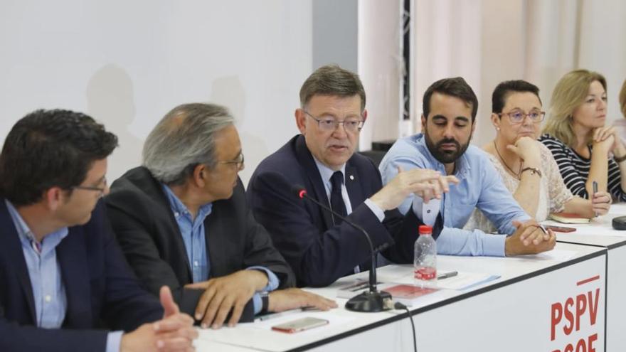 La Ejecutiva el PSPV celebrada hoy en València.