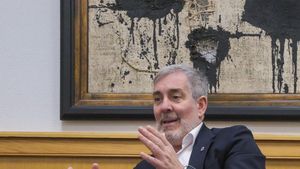 Fernando Clavijo, durante la entrevista en Presidencia del Gobierno.