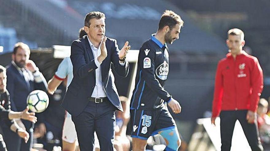 Unzué, durant un partit contra el Dépor en la seva etapa al Celta.