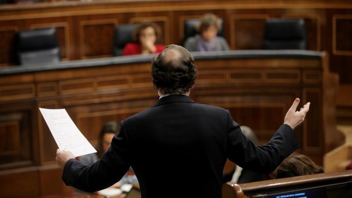 Mariano Rajoy, este miércoles en el Congreso.