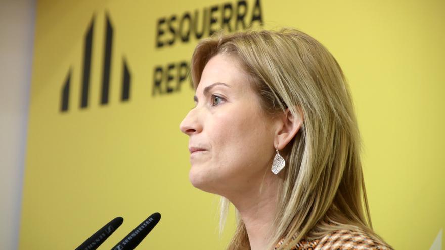 La portaveu d'ERC, Raquel Sans, en roda de premsa