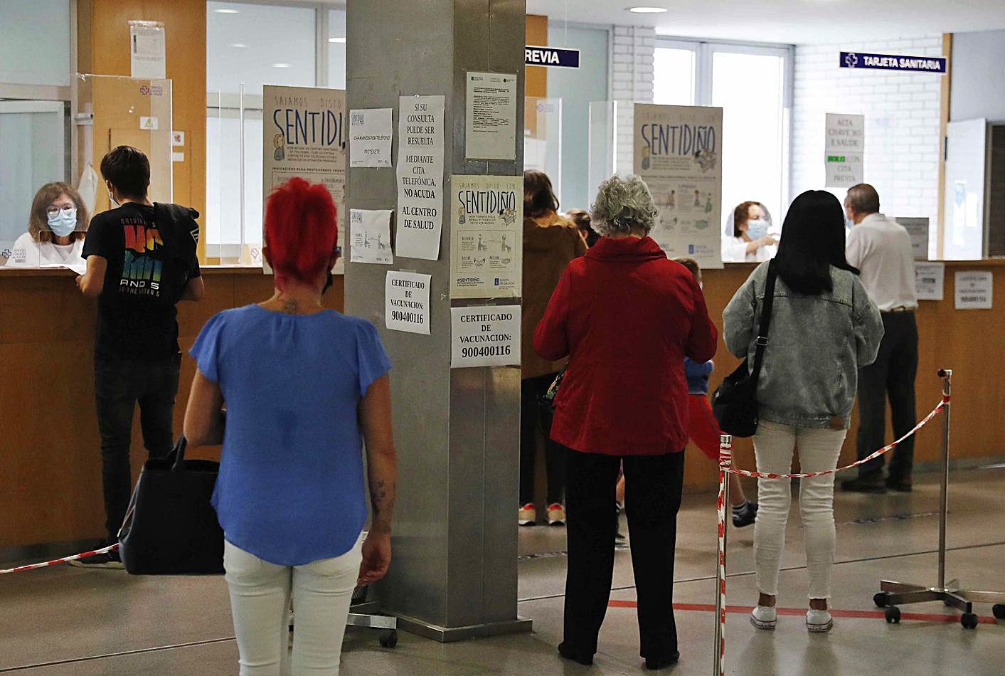 Servicio de administración del centro de salud de Coia. 