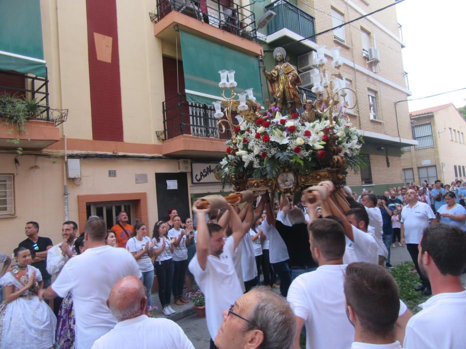 Cuarto traslado de Sant Roc en Burjassot.