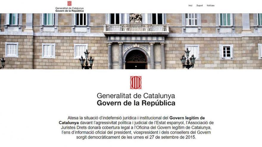 Puigdemont &#039;inaugura&#039; la web del &quot;Govern de la República&quot;