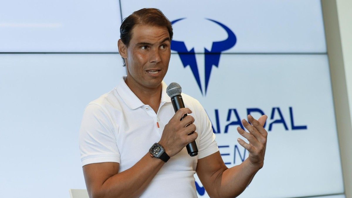 Rafa Nadal, durante su rueda de prensa