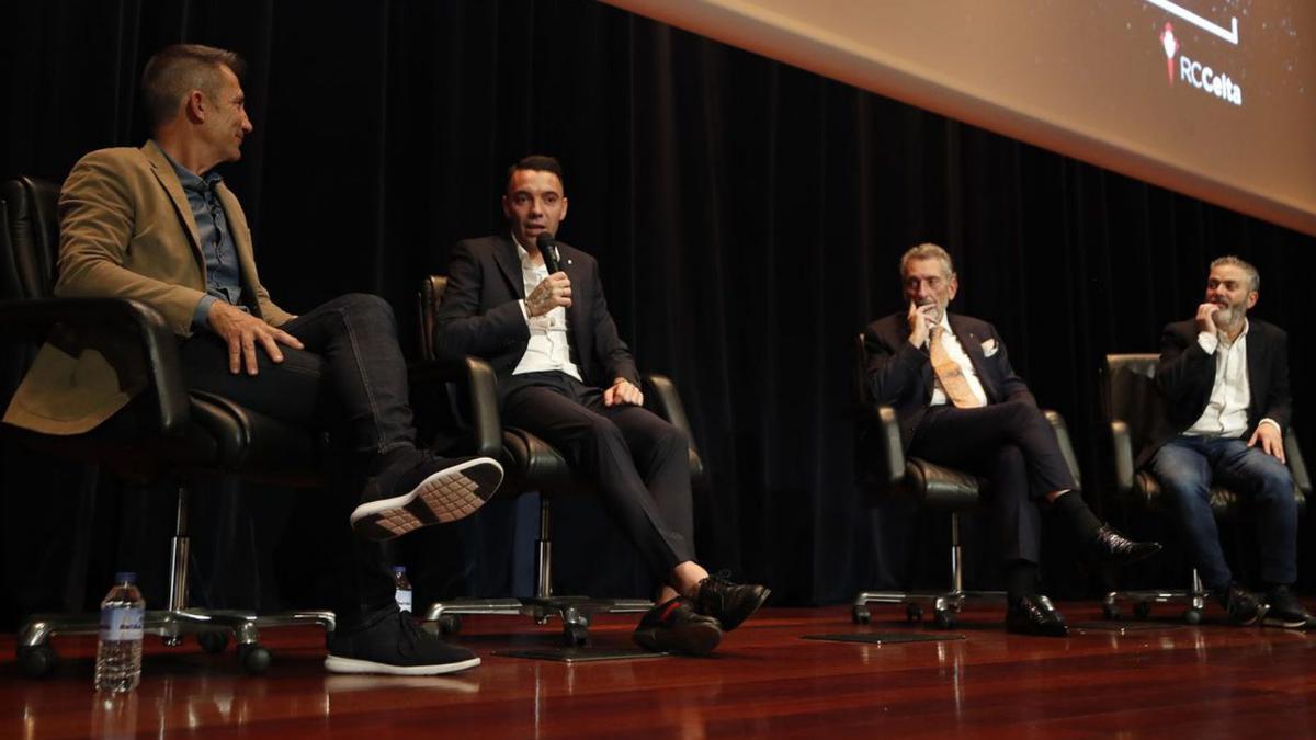 Carlos Martínez, Iago Aspas, Carlos Mouriño y Luis Fermoso. |  // RICARDO GROBAS