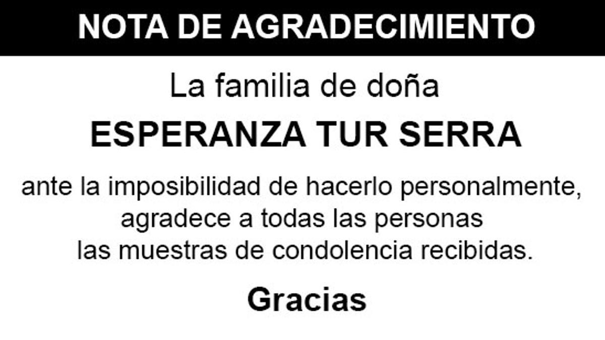 Nota Esperanza Tur Serra