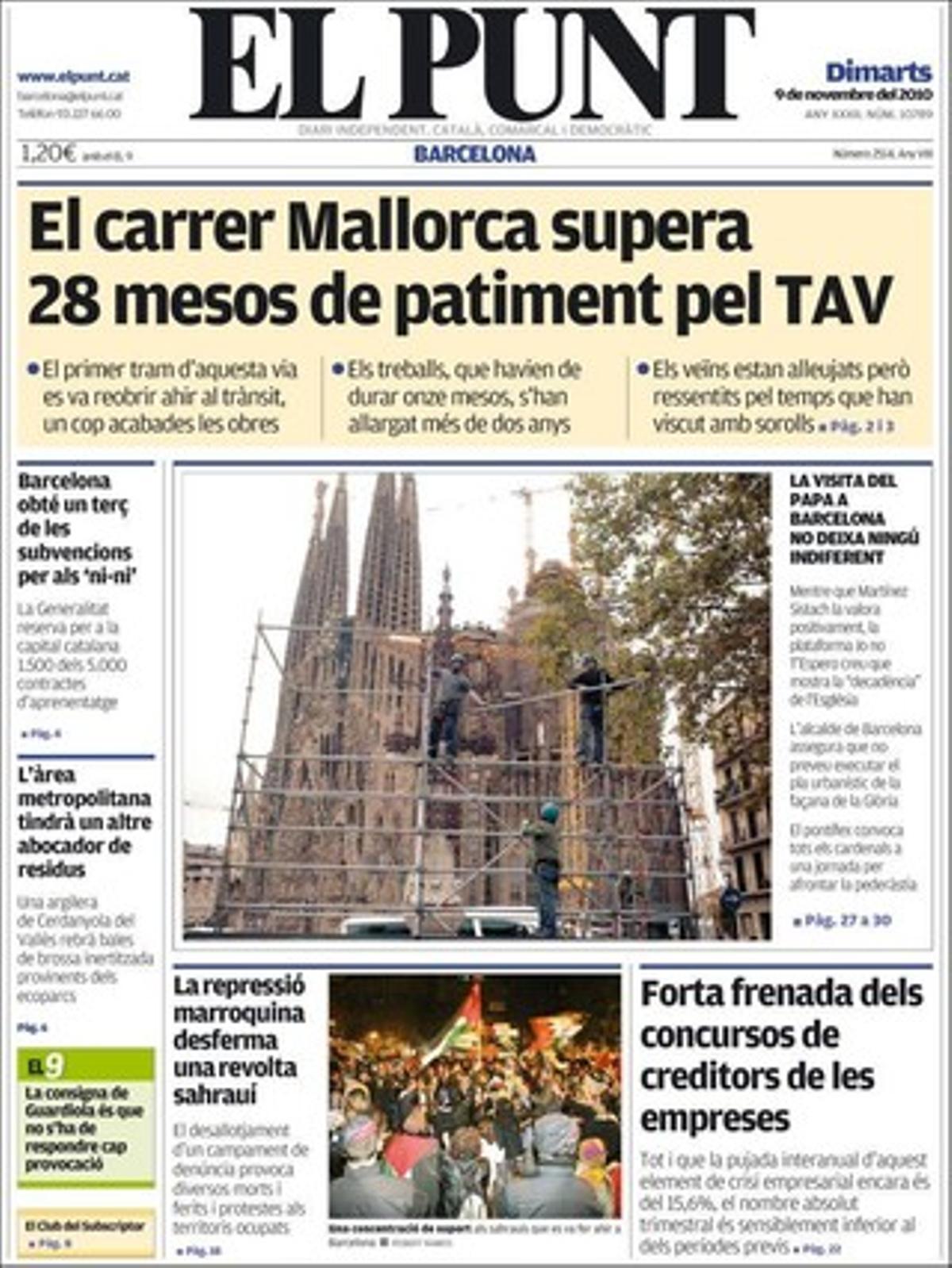 ’El Punt’ també destaca a les seves pàgines interiors que el síndic ha detectat irregularitats en el servei de Salut de la Vall d’Aran, i la forta frenada dels concursos de creditors de les empreses.