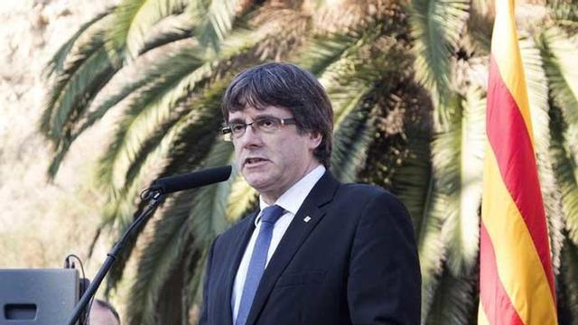 Puigdemont, durante una de sus últimas apariciones.