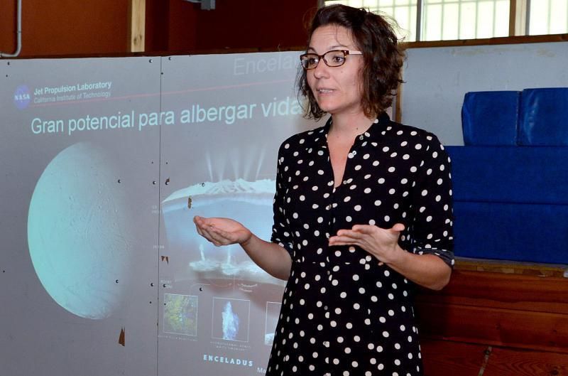 20/06/2018 CARRIZAL, INGENIO. La ingeniera aeronáutica de la Nasa, Mar Vaquero, ofrece una charla a los alumnos del colegio de primaria Tomás Morales. SANTI BLANCO  | 20/06/2018 | Fotógrafo: Santi Blanco