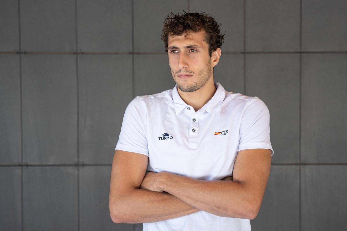 Unai Aguirre, portero de la selección española de waterpolo.