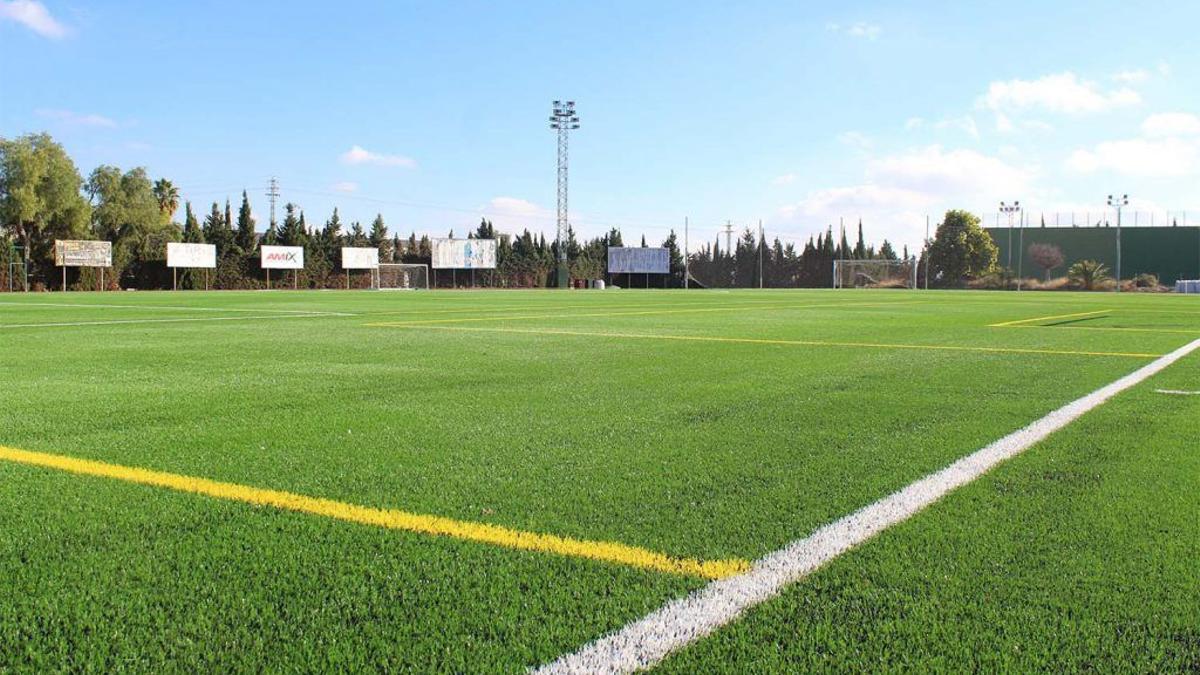 Campo de fútbol de la Ciudad Deportiva Ramón Santo.