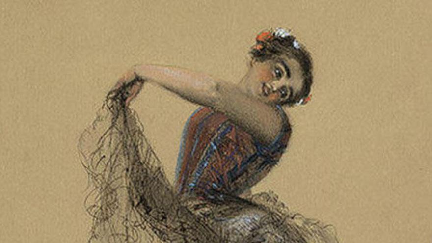 Una postal con la imagen de la bailaora Pepita Durán.
